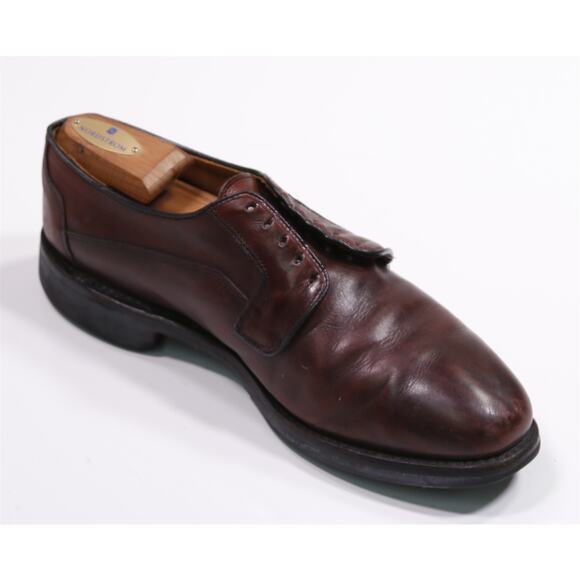 Allen Edmonds Men's Sanford Burgundy Plain Toe Leather Oxford Dress Shoes 9 D - Picture 7 of 12